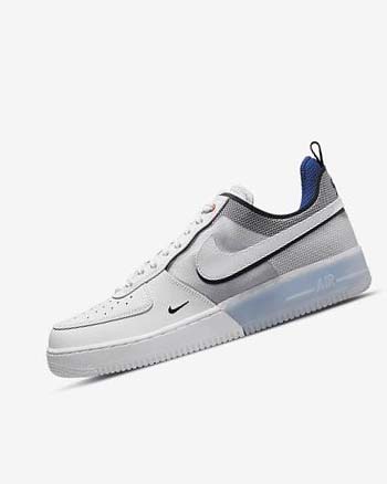 Nike Air Force 1 React Blancos Azules Claro Azul Rey Oscuro Azules Blancos | MX 4747